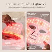 Project E Beauty Lumalux Face+ Led Face Mask Light Therapy | 1600 LEDs | 7+2 Colors 460~1072nm | Acne Light | Red Light Therapy Mask For Face and Neck