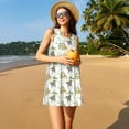 thumbnail image 3 of Balery Jungle Animal Vestidos de verano para mujer con estampado: vestido holgado sin mangas, vestido playero informal y cómodo para días calurosos., 3 of 7