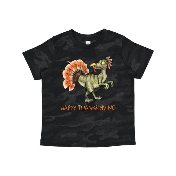 Inktastic Happy Thanksgiving Dinosaur Boys or Girls Toddler T-Shirt