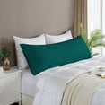 thumbnail image 3 of Dee's Collection 1 Piece Body Pillow Cover, 100% Egyptian Cotton 600 TC with Hidden Zipper Closure (Teal Solid, 20x54 Inches), 3 of 6
