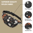 thumbnail image 5 of Fanny Pack Black Halloween Ghosts and Pumpkins Waist Pack Bag,Running Cross Bag,Waterproof Large Fanny Packs for Women Men for Travel Running Hiking Cycling, 5 of 6