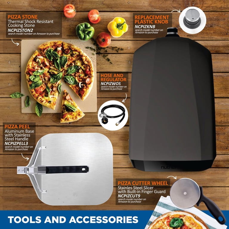 NutriChef Portable Outdoor Gas Pizza Oven, 12