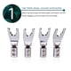 thumbnail image 3 of Toystoory 4X Clip de Cable conector de Cable conector Banana cobre mano de obra fina transmisión de larga duración accesorios industriales Accesorios para electrodomésticos Plata, 3 of 6