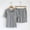 Gray, variant on Womens Cotton Pajamas Sets Short Sleeve with Pockets Gray Ruffle Trim Bow Sleepwear Lounge Set,Size XL