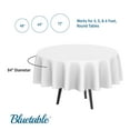 thumbnail image 2 of White Plastic Tablecloth Round Disposable (12 Pack) Bulk Table Cloth (84” Inches) Round Tables, (Manteles para Fiestas) White Party Tablecloths, 2 of 6