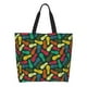 thumbnail image 1 of Balery Pineapple Fruit Colorful Bolsa Tote Estilo Estético con Cremalleras, Bolsa de Hombro, Bolsa de Compras Grande y Plegable, 1 of 8