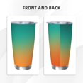 thumbnail image 3 of Rocae Orange To Teal Gradient1 for 20 Ounces Stainless Steel Insulted Tumbler Car Cup Drink Mug Inspirational Graduate Present-Straw Two-piece Set, 3 of 8