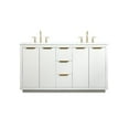thumbnail image 3 of Elegant Decor Blake 60" Aluminum Alloy MDF Double Bathroom Vanity in White, 3 of 8