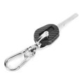 thumbnail image 3 of Uncut Motorcycle Uncut Copper Blade Ignition Key Carbon Fiber Style Housing Lanyard Prevent Losing, 3 of 8
