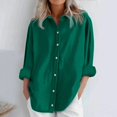thumbnail image 2 of Endives Womens Daily Casual Linen Shirts Long Sleeve Shirts Tops Casual Blouses Loose Fit Shirt, 2 of 6