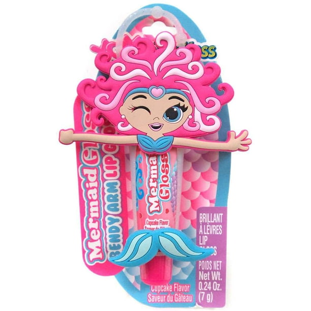 Yoyo Lip Gloss Mermaid Gloss Cupcake Bendy Arm Lip Gloss Walmart Com