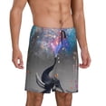 thumbnail image 2 of Vsdgher Short de Pyjama Imprimé Feux d'Artifice pour Hommes Bas de Pyjama Léger avec Poches-Moyen, 2 of 6