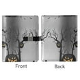 thumbnail image 2 of 9.2x6.7 inch Leather Notebook 100 Sheets, Multi-Pocket Design & Pen Loop Halloween with Pumpkins and Trees Refillable Journal Organizer, 2 of 6