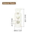 thumbnail image 2 of Unique Bargains 30Pack 4mm Cord Lock Plastic Double Hole Spring Toggle Stoppers, White, 2 of 5
