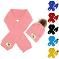thumbnail image 7 of FAWUUDO Kids Winter Hat Scarf Set Girls Winter Hat Beanie with Pom Knit Warmer Christmas Gifts, 7 of 7