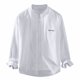 thumbnail image 1 of Camisas Hombre Vestir Camisa de hombre bordada a la moda, informal, versátil, a la moda, ajustada (White, M), 1 of 3