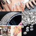 thumbnail image 7 of 1440 Pieces 4.0mm Clear Crystal Flat Back Brilliant Round Rhinestones Glass Stones Glitter Gems Transparent Faux Diamond (Clear), 7 of 7