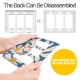 thumbnail image 4 of Yayeee Rocker Switch Wall Plate 1-Gang 4.6"x2.9" Home Decorative Outlet Cover, Whimsy Daisy Pattern, 4 of 6