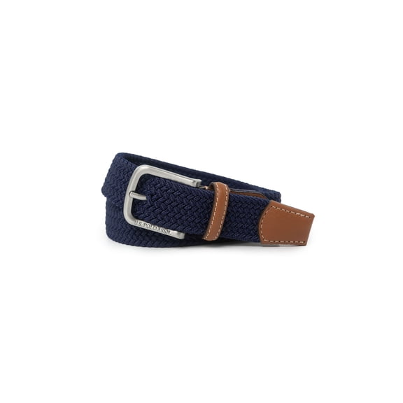 U.S. Polo Assn. Boys Stretch Belt, Navy, Size S-L