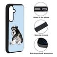 thumbnail image 2 of WIRESTER Shockproof Soft Rubber Cover Case for Samsung Galaxy A16 5G 6.7", Schnauzer Dog Butt Looking Back On Light Blue Background, 2 of 5