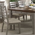 thumbnail image 3 of JERFIT Gray Ladder Back Dining Chairs Set of 2, Traditional Upholstered Side Chairs with Textured Fabric Seat for Kitchen Dining Room, 3 of 7