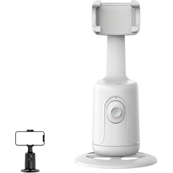 Smart Ai Facial Recognition Phone Tripod, Auto Face Tracking 360° Rotating Cell Phone Photo and Video Kits Stand with Remote and Gesture Control, for Live Vlog, Video,Content Creator