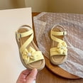 thumbnail image 2 of Gubotare Girls Dress Shoes Boys Girls Sandals Open Toe Summer Outdoor Unisex Child Sport Sandals Athletic Lightweight Toddler Little Kid Big Kid Size 13.5 (Yellow,Little Kids 13.5), 2 of 9