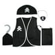 thumbnail image 1 of Disfraces de piratas de 5 piezas Disfraz de pirata de los mares Disfraz de fiesta de Halloween Juguetes para niños Juego de imaginación Disfraz de pirata Cosplay Ropa Disfraz para bebé Niño pequeño, 1 of 5