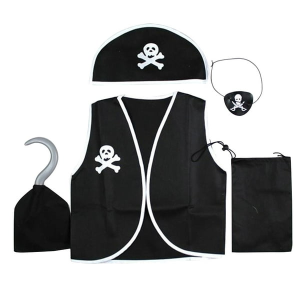 Hemoton 5 Pcs Pirate Costumes Seas Buccaneer Costume Halloween Party ...