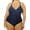 Navy Blue, variant on Women's One Piece Swim Suit (Caribbean Dream, Small )