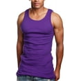 thumbnail image 2 of ToBeInStyle Men's 3-Pack A-Shirt Tank Top Muscle Shirt - Purple - M, 2 of 2