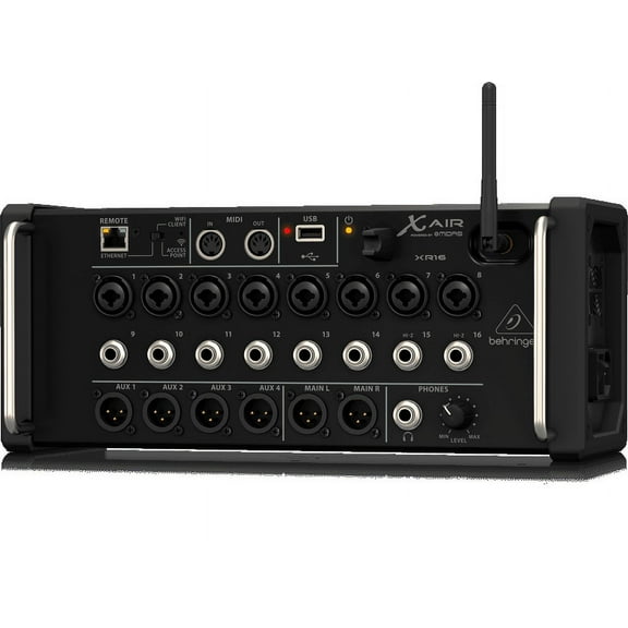 Behringer X Air XR16 16-Input Digital Mixer, Tablet Compatible, 8 Programmable Preamps, 8 Inputs, Wifi Module & USB Recorder