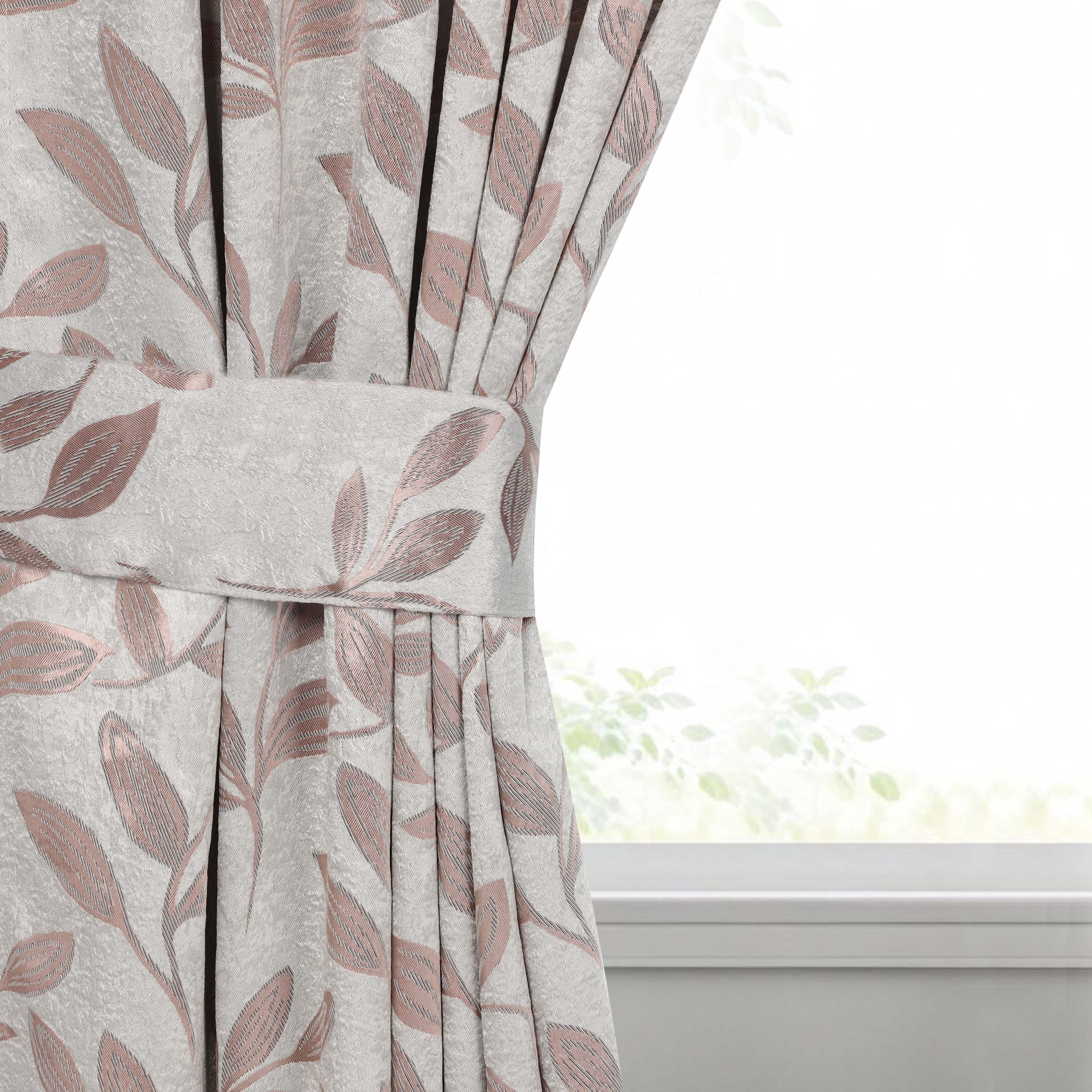 Superior Blackout Leaves Curtains Set of 2, Light Filtering Grommet Curtain Panel Set, Bronze, 46"W x 84"L
