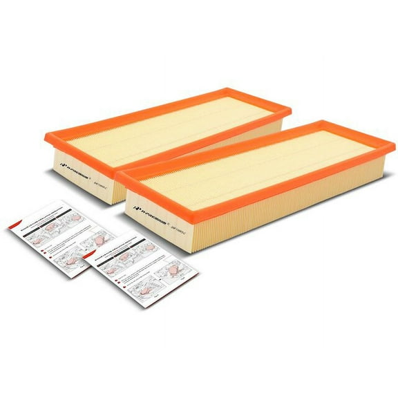 Engine Air Filter Set 2 - Compatible with 2007 - 2015 Mini Cooper 1.6L 4-Cylinder 2008 2009 2010 2011 2012 2013 2014