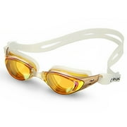 Leacco DL603 Adjustable Unisex Adult Non Fogging Anti-UV Swimming Goggles Swim Glasses (Golden)