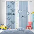 thumbnail image 1 of 3S Brother's Koala 100% Blackout Curtains for Kids Bedroom Thermal Insulated Noise Reducing Home Décor Printed Window Curtains Set of 2 Panels - Made in Turkey Each(52"Wx108"L), 1 of 6