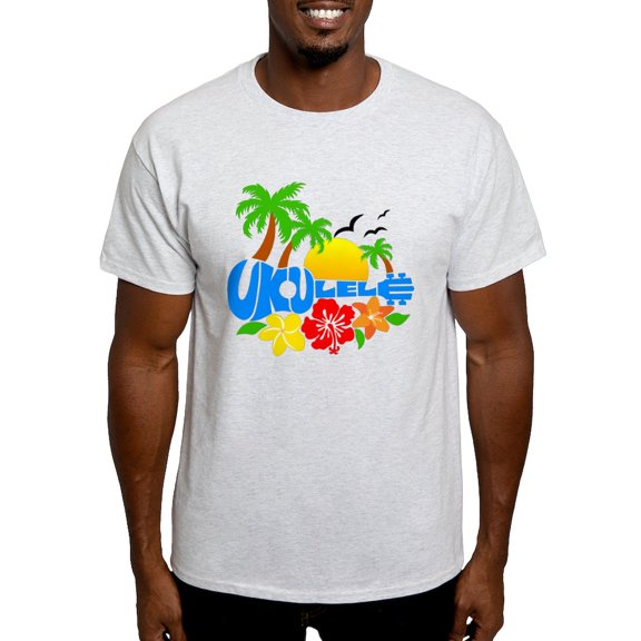 CafePress - Ukulele Island Logo Light T Shirt - Men's Classic Graphic T-Shirt