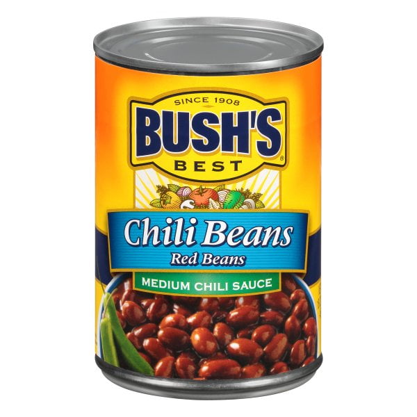 Bush's Chili Beans, Red Beans in Medium Chili Sauce, Canned Beans, 16