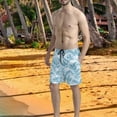 thumbnail image 5 of Binienty Men's Beach Shorts Swim Trunks With Tropical Floral Print - Quick Dry for Summer Vacation and Water Activities, 5 of 8