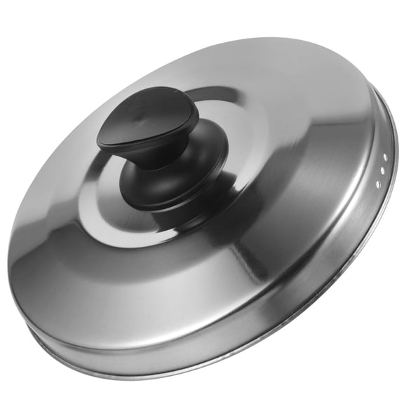 PBPBOX Heat Resistant Metal Rice Cooker Lid Universal Pot Cover Silver Stainless Steel