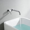 thumbnail image 4 of Sumerain Wall Mount Tub Faucet,Bathroom Tub Filler with Long Spout,Chrome,Single Left-Handed Handle, 4 of 7