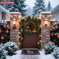 thumbnail image 4 of Stylish Metal Hanging Christmas Tree Wind Spinner - Festive Garden Decoration with Cozy House & Warm Lights Design, 4 of 7