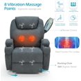 Danrelax Massage Recliner Chair Heated Rocker Recliner Living Room