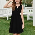 thumbnail image 2 of Girls Summer Sleeveless Dress Kid Princess Flower Beach Sundress for Girls Size 7-8, 2 of 6