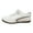 White, variant on Womens Flat Sneakers Trendy Color Block Classic Trainers Skate Shoes Lightweight Lace up Round Toe Walking Shoes Beige Size 7.5