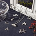 thumbnail image 5 of 1 Box 48Pcs 8 Styles Bicycle Charms Alloy Pendants Bike Motorcycle Car Tour Bus Train Charm Kit Silver Transportation Pendant for Jewelry Making Charms DIY Necklace Bracelet Earring Crafting, 5 of 6