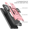 thumbnail image 3 of FIEWESEY for Samsung Galaxy A73 5G Phone Case Military Grade Drop Rugged Cover Anti-Scratch Protective 360° Rotate Kickstand Sturdy Shockproof Phone Cover for Samsung Galaxy A73 5G(Rose Gold), 3 of 7