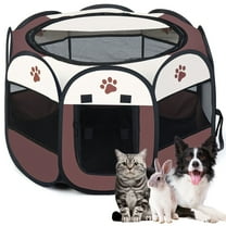 Large Dog Pet Cat Playpen Tent Portable Exercise Fence Kennel Cage Oxford Crate