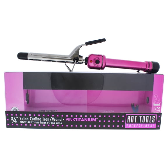 Hot Tools Pink Titanium Salon Curling Iron/Wand - Model # HPK43 - Pink/Silver - 43163 Inch Curling Iron