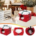 thumbnail image 2 of Matoen Christmas Cat Beds for Indoor Cats - Large Cat Cave for Pet, Foldable Santa Cat Hideaway, 2 of 9